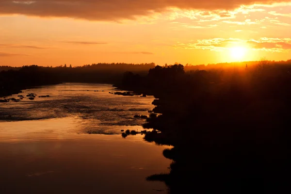 stock image Sunset at river