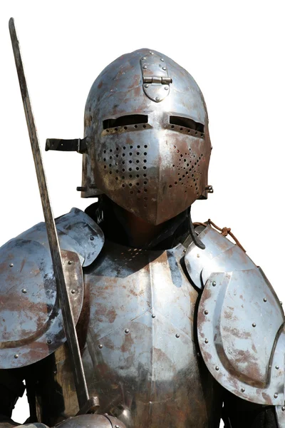 Isolated Medieval Knight.Portrait. — Stock Photo, Image