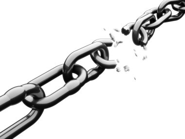 Chain breaking concept clipart