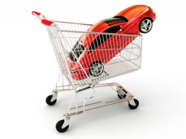 Shopping in auto — Foto Stock
