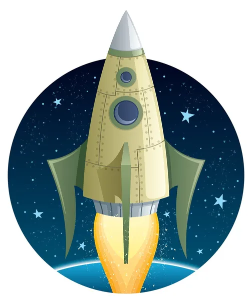 Raketa v prostoru — Stockový vektor