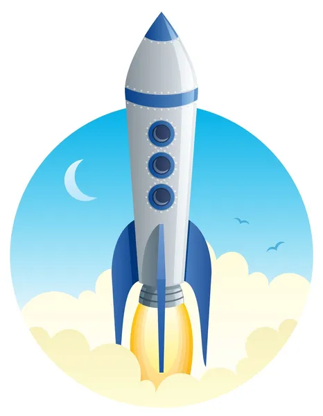 Raket lancering — Stockvector