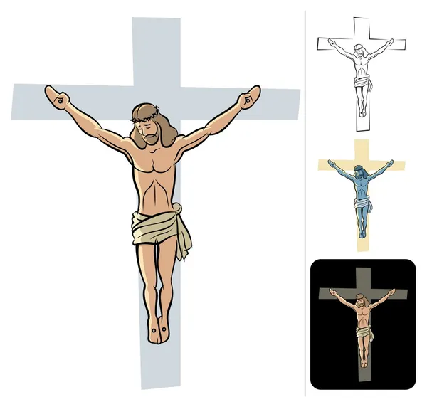 Jesus crucificado — Vetor de Stock