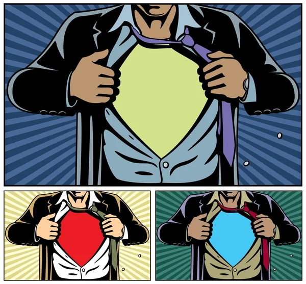 Super-herói sob capa Ilustrações De Bancos De Imagens Sem Royalties