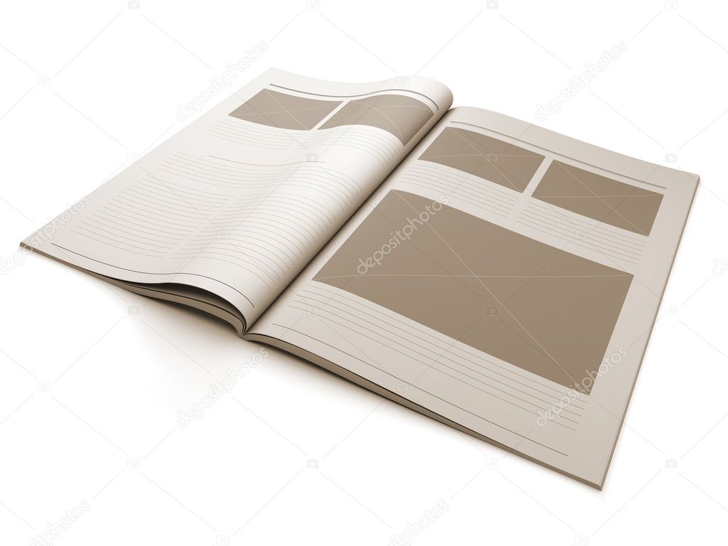Magazine blank page for design layout