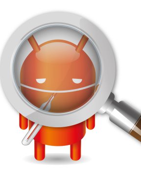 Isolated infected android clipart