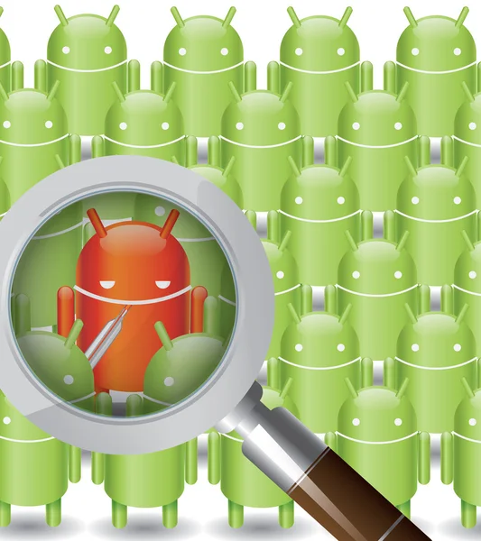 Infizierter Androide — Stockvektor