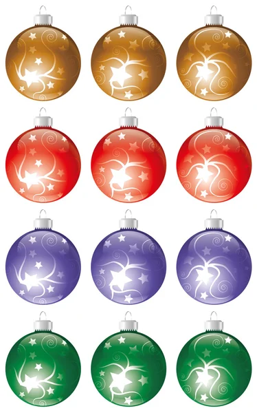 Kit boules de Noël — Image vectorielle