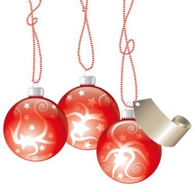 Three christmas balls clipart