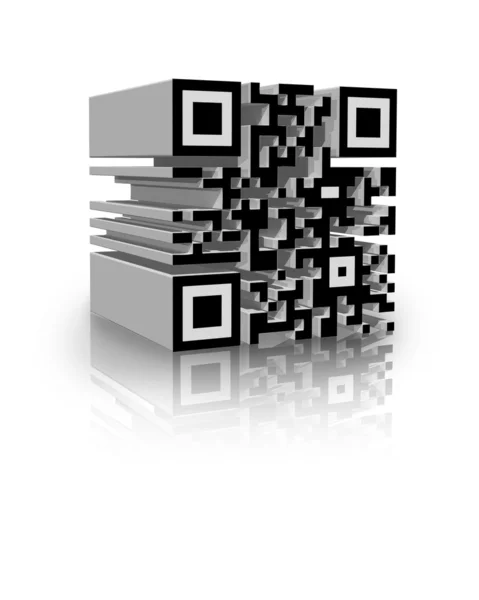 Código de barras 3D — Fotografia de Stock