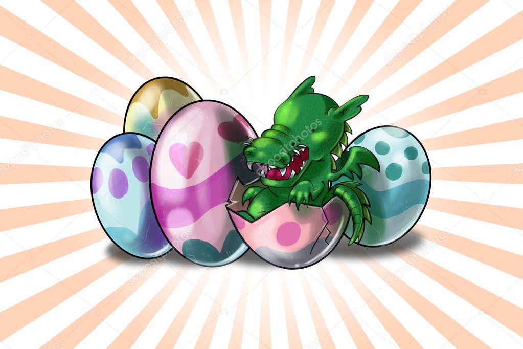 Baby easter dragon