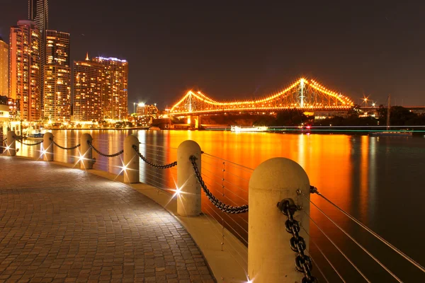 Story Bridge à noite, Brisbane — Fotografia de Stock