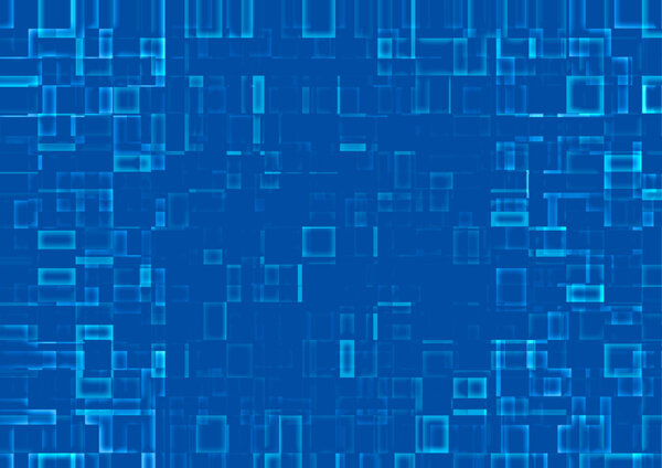 Abstract background of mosaic blue tiles