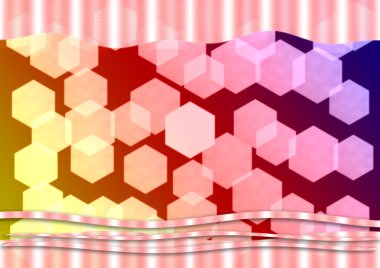 Bokeh hexagonal background clipart