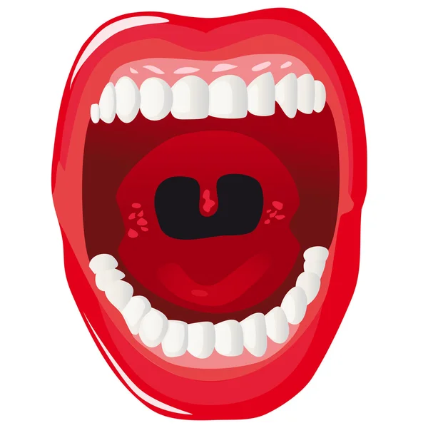 İnsan ağzı anatomisi — Stok Vektör