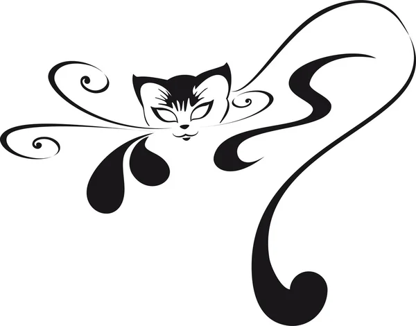 Huis glamoureuze kitten. voor uw logo — Stockvector