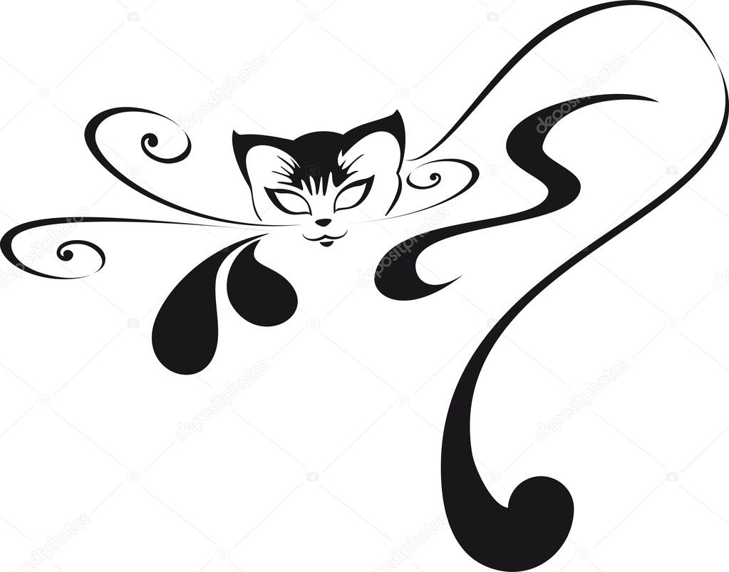 Home glamorous kitten. For your logo