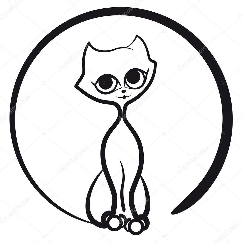 Pussy cat with a tail