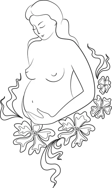 Gravidă — Vector de stoc