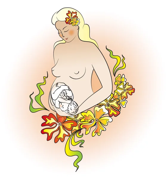 Gravid kvinne – stockvektor