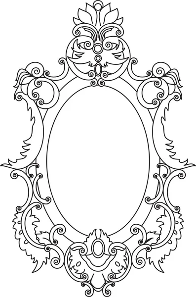 The frame with scrolls and floral elements — Stock Vector