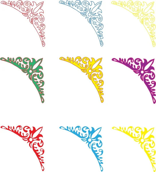 O conjunto de cantos coloridos para design Vetores De Bancos De Imagens