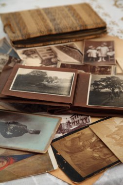 Old photos and albums clipart