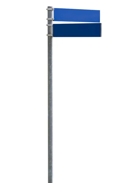 Blank street sign isolated on white — Stock Photo, Image