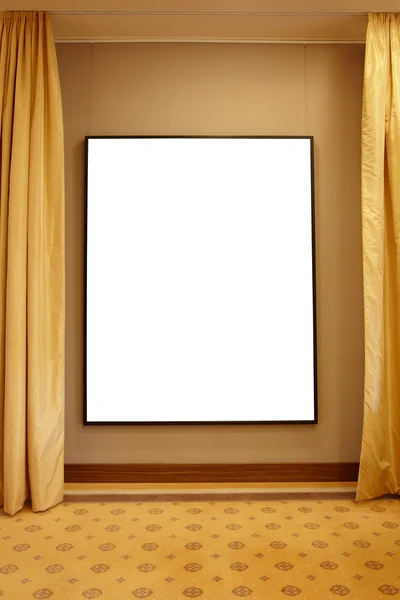 Blank frame in art gallery — Stock Photo, Image