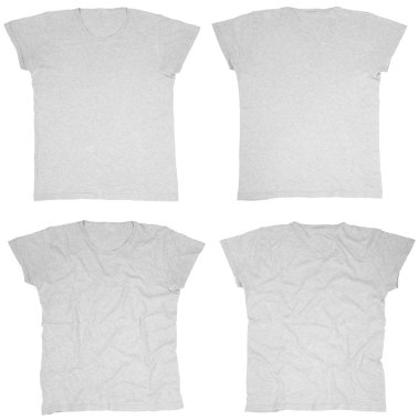 Blank grey t-shirts front and back clipart