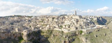 matera, İtalya, unesco miras'ın panoramik manzarasını