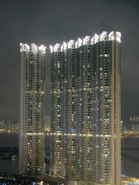 Hongkong apartman binası gece