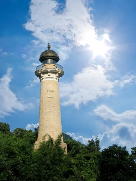 stock image Look out tower on the green hill