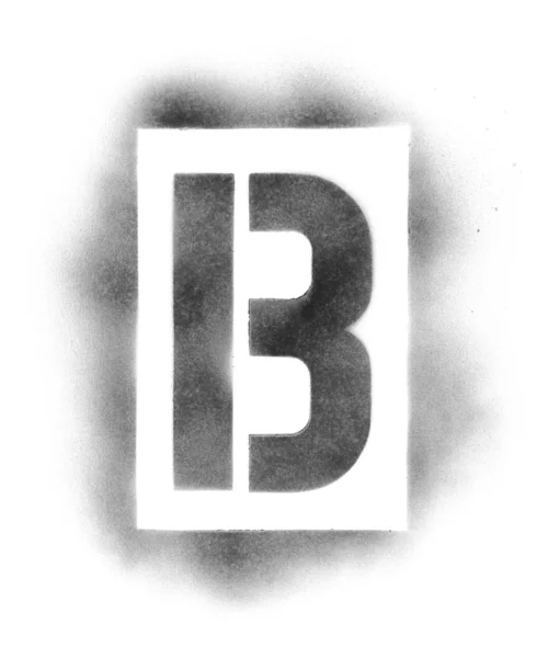 Schablonenbuchstaben in Sprühfarbe — Stockfoto