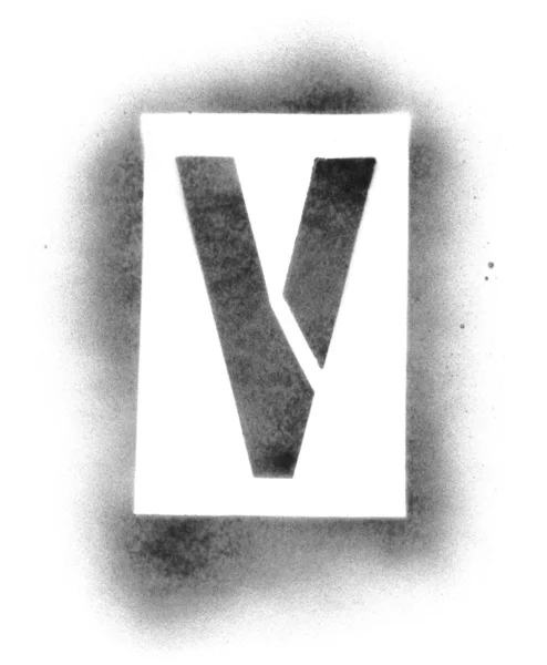 Wzornik liter w farby w aerozolu — Zdjęcie stockowe
