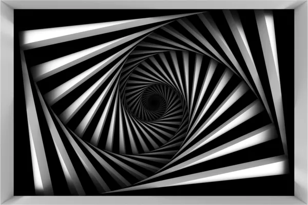 Black and white spiral — Stock Photo, Image