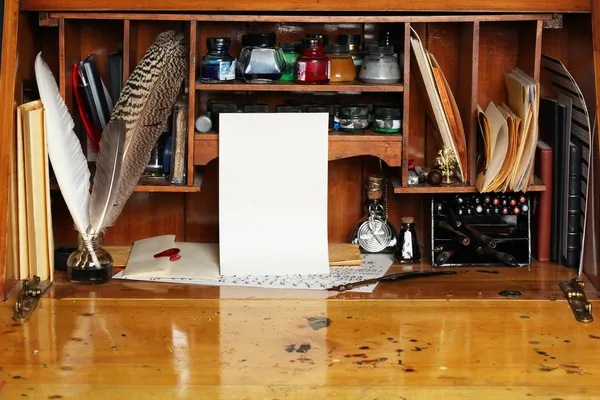 Old writing desk — Stok fotoğraf
