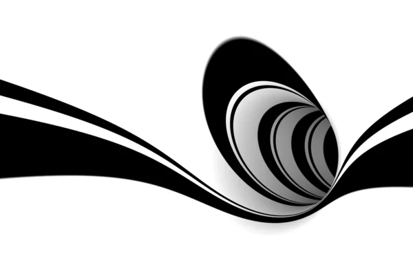 Abstracte zwart-wit spiraal — Stockfoto