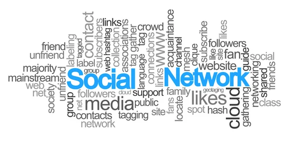 Etiqueta de red social nube — Foto de Stock