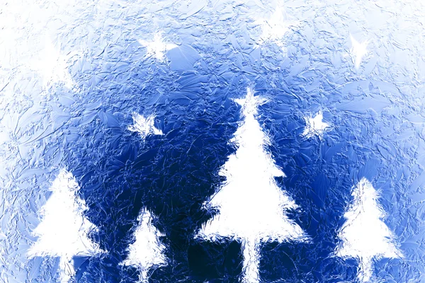 Christmas trees and stars — Stock Photo, Image
