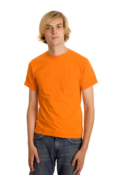 Man in OrangeShirt — Stockfoto