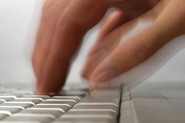 stock image Typing hand in action