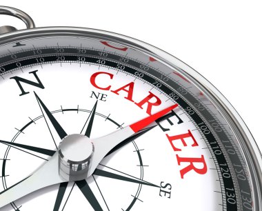 Career the way indicated by compass conceptual image clipart