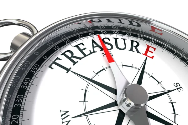 Discover the treasure conceptual image with compass — Stock Photo, Image