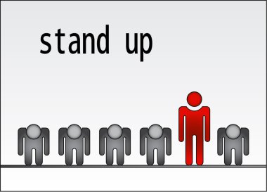 Stand up dare to be different clipart
