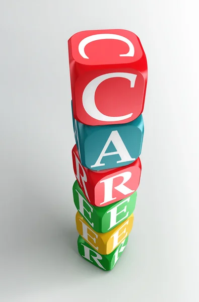 Carrière 3D-kubussen modewoord — Stockfoto