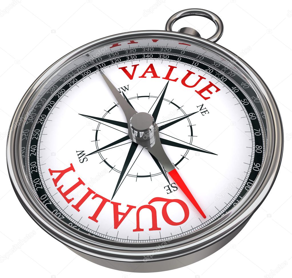 Quality versus value concept compass Stock Photo by ©donscarpo 7301986