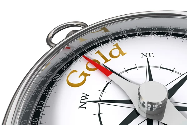 Gold concept compass — Stock Photo, Image