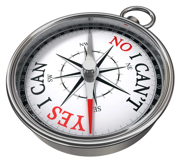 Yes vs no concept compass — Stock Photo, Image