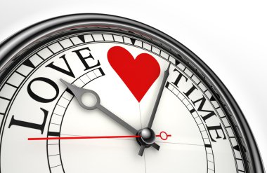 Love time concept clock clipart